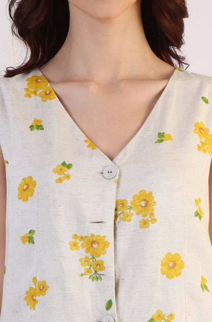 Floral Printed Rayon Top & Parallel Pant Co-Ord Set - View 4